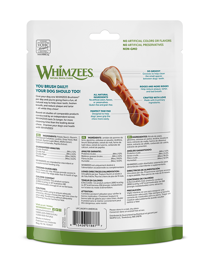 WHMZ DNTL CHW MEDIUM 7CT ( 4 X 7.4 OZ )