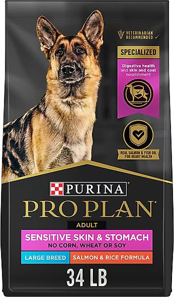 Purina Pro Plan Sensitive Skin & Stomach Salmon Adult Large Breed Formula Dry Dog Food, 34-lb bag