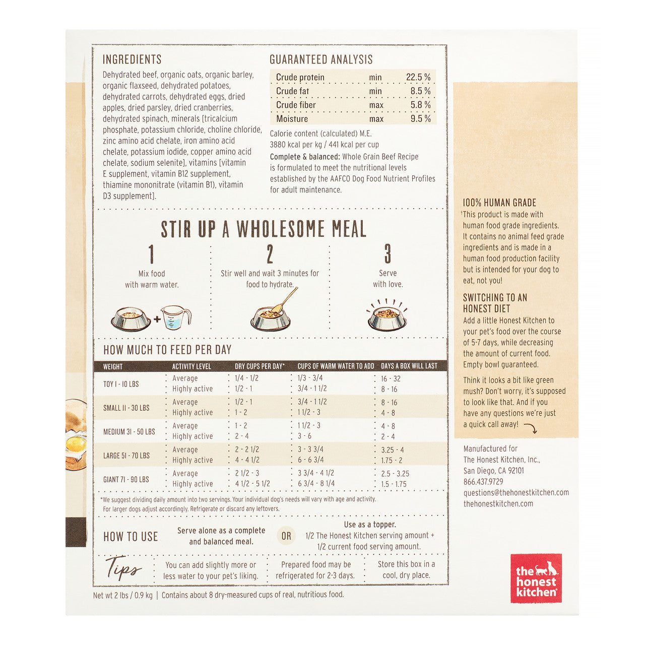 HK DOG FD WHL GRN BEEF ( 6 X 2 LB   )