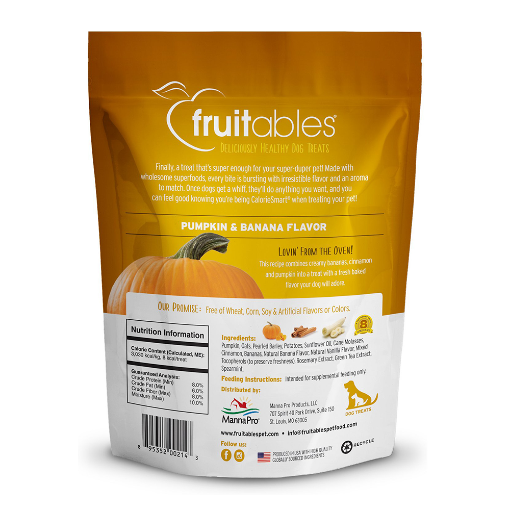 Fruitables Pumpkin & Banana Mix Dog Treats (8x7 Oz)